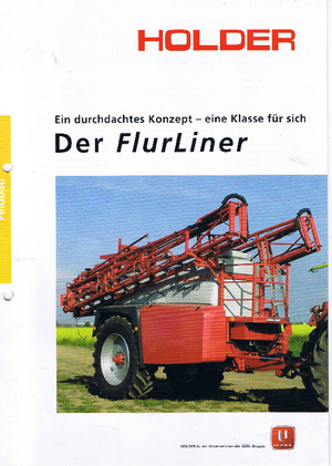 Çakma tarla pülverizatörleri Holder FlurLiner 6,0