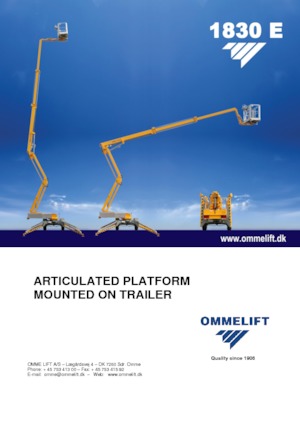 Truck Mounted Articulating Boom Lifts OMMELIFT 1830 EX
