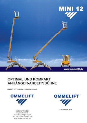 Trailer Mounted Telescopic Boom Lifts OMMELIFT Mini 12 EJ