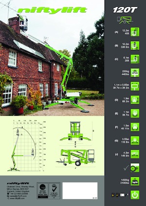 Truck Mounted Articulating Boom Lifts Niftylift NL 120 T