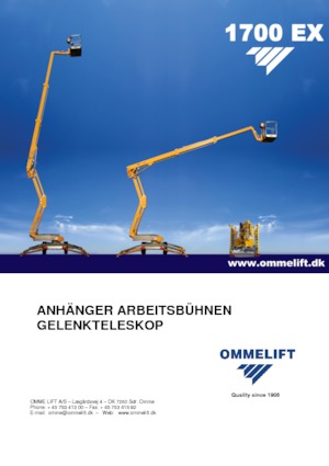 Truck Mounted Articulating Boom Lifts OMMELIFT 1700 EX