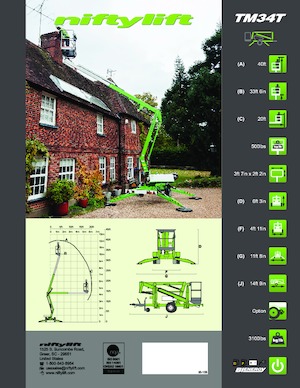 Truck Mounted Articulating Boom Lifts Niftylift TM34T