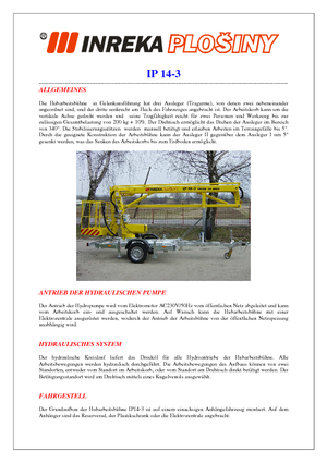 Araç Üstü Mafsallı Bomlu Vinçler Inreka IP 14-3