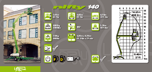 Araç Üstü Mafsallı Bomlu Vinçler Niftylift NL 140