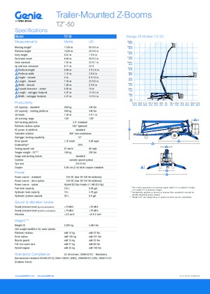 Truck Mounted Articulating Boom Lifts Genie TZ™-50
