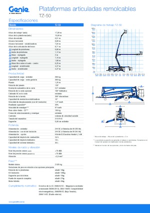 Truck Mounted Articulating Boom Lifts Genie TZ™-50