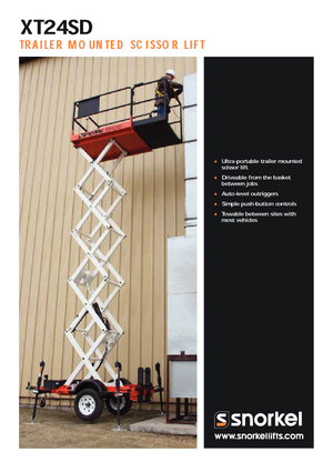 Wheeled scissor lifts Snorkel XT24SD