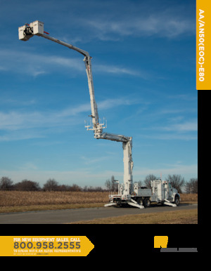 Trailer Mounted Articulating Boom Lifts Altec AA50-E80