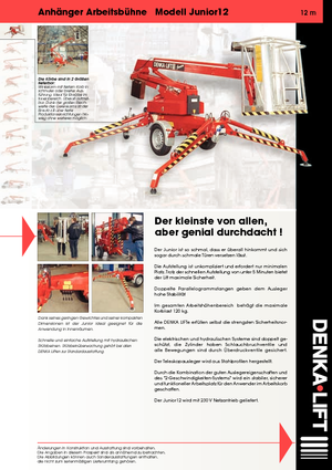 Trailer Mounted Articulating Boom Lifts Denka-Lift - Rothlehner Junior 12