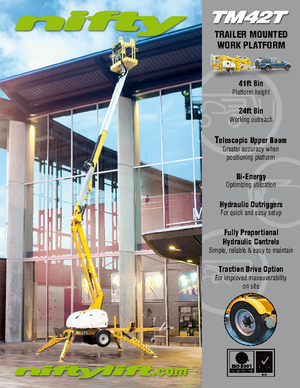 Truck Mounted Articulating Boom Lifts Niftylift TM 42 T