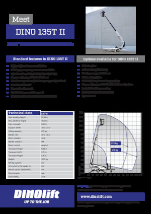 Trailer Mounted Telescopic Boom Lifts Dino Lift Dino 135T II