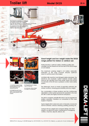 Trailer Mounted Telescopic Boom Lifts Denka-Lift - Rothlehner DK 25
