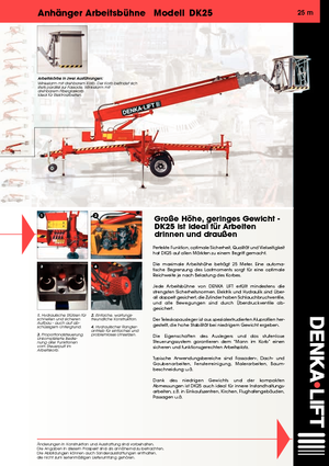 Trailer Mounted Telescopic Boom Lifts Denka-Lift - Rothlehner DK 25