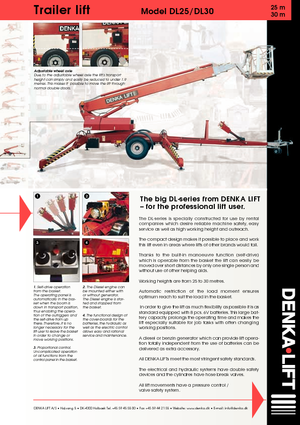 Trailer Mounted Telescopic Boom Lifts Denka-Lift - Rothlehner DL 25 