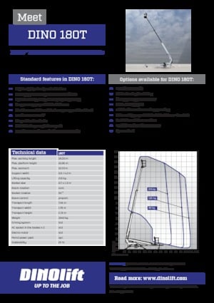 Trailer Mounted Telescopic Boom Lifts Dino Lift Dino 180T