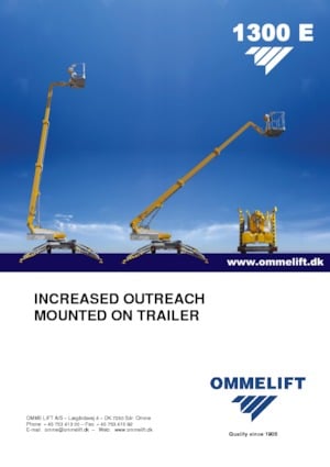 Trailer Mounted Telescopic Boom Lifts OMMELIFT 1300 E
