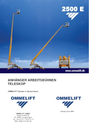 Trailer Mounted Telescopic Boom Lifts OMMELIFT 2500 E