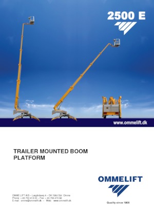 Trailer Mounted Telescopic Boom Lifts OMMELIFT 2500 E