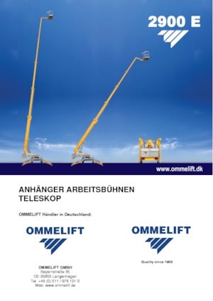 Trailer Mounted Telescopic Boom Lifts OMMELIFT 2900 E