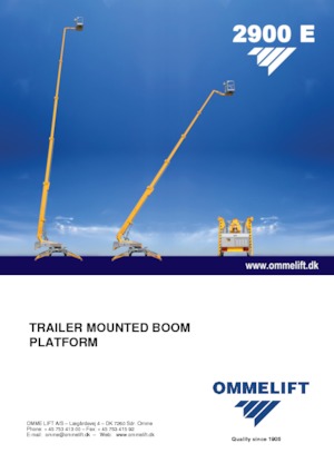 Trailer Mounted Telescopic Boom Lifts OMMELIFT 2900 E