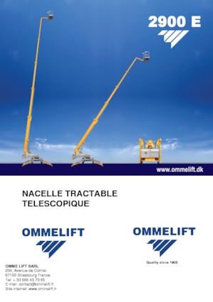 Trailer Mounted Telescopic Boom Lifts OMMELIFT 2900 E