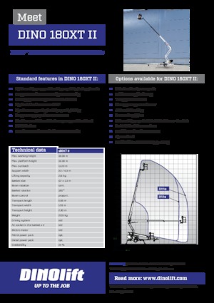 Trailer Mounted Telescopic Boom Lifts Dino Lift Dino 180XT II