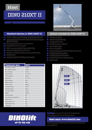 Truck Mounted Articulating Boom Lifts Dino Lift Dino 210XT II