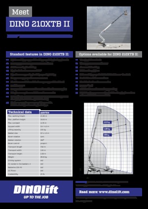 Araç Üstü Mafsallı Bomlu Vinçler Dino Lift Dino 210XTB II