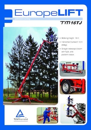 Trailer Mounted Telescopic Boom Lifts EuropeLift TM 16 TJ