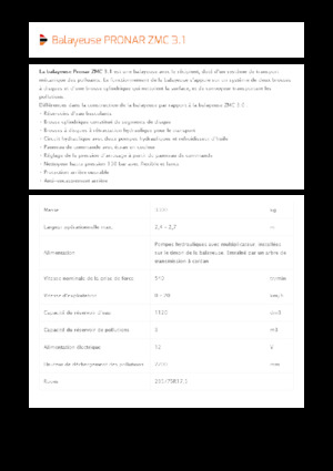 Trailer Sweepers Pronar ZMC 3.1