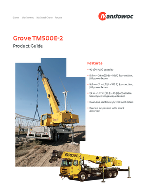 Truck Cranes Grove TM500E-2