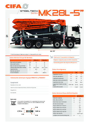 Truck Mixer Pumps CIFA MK28L-5