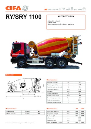 Kamyon karıştırıcıları CIFA RY 1100
