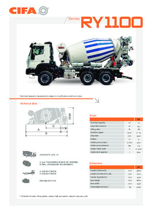 Truck Mixers CIFA RY 1100