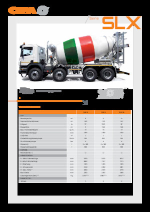 Kamyon karıştırıcıları CIFA SLX 9