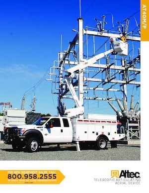 Trailer Mounted Articulating Boom Lifts Altec AT40P – JEMS