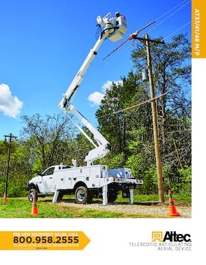 Trailer Mounted Articulating Boom Lifts Altec AT48M/P