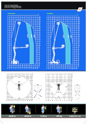 Trailer Mounted Articulating Boom Lifts Socage DA 424 forSte