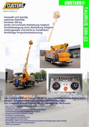 Römork Üstü Mafsallı Bomlu Vinçler Custers Taurus 300-22