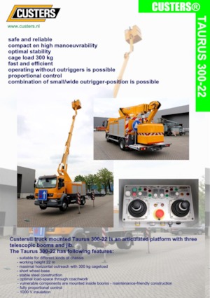 Römork Üstü Mafsallı Bomlu Vinçler Custers Taurus 300-22