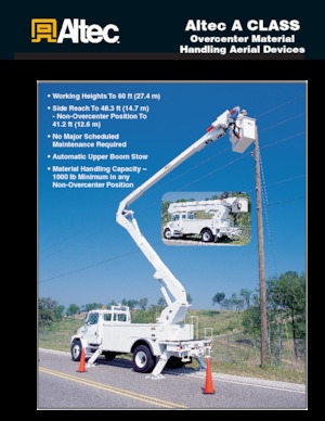 Trailer Mounted Articulating Boom Lifts Altec A55-OC