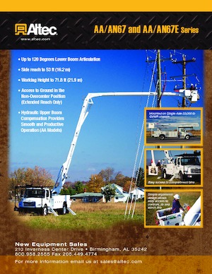 Trailer Mounted Articulating Boom Lifts Altec AA67E