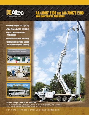Trailer Mounted Articulating Boom Lifts Altec AN67-E100