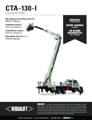 Trailer Mounted Articulating Boom Lifts Versalift CTA-130-I (CONDOR)