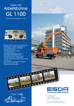 Trailer Mounted Articulating Boom Lifts Esda GL 1100