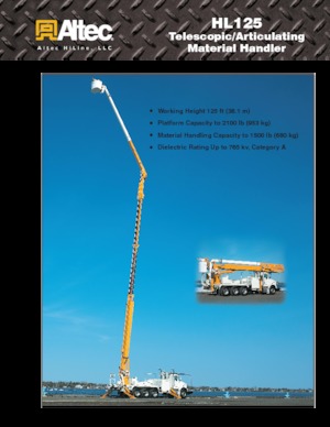 Trailer Mounted Articulating Boom Lifts Altec HL125