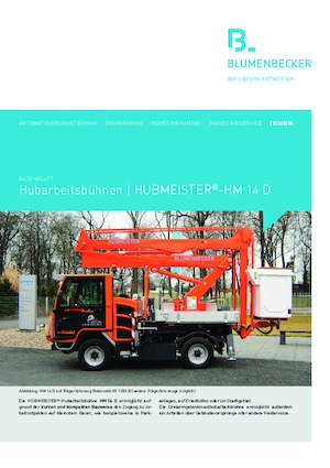Trailer Mounted Articulating Boom Lifts Blumenbecker - Hubmeister® HM 14 D