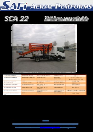 Trailer Mounted Articulating Boom Lifts Safi SCA 22