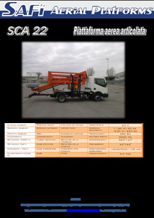 Trailer Mounted Articulating Boom Lifts Safi SCA 22