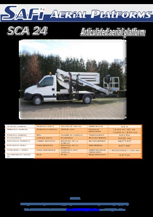 Araç Üstü Mafsallı Bomlu Vinçler Safi SCA 24 HE 